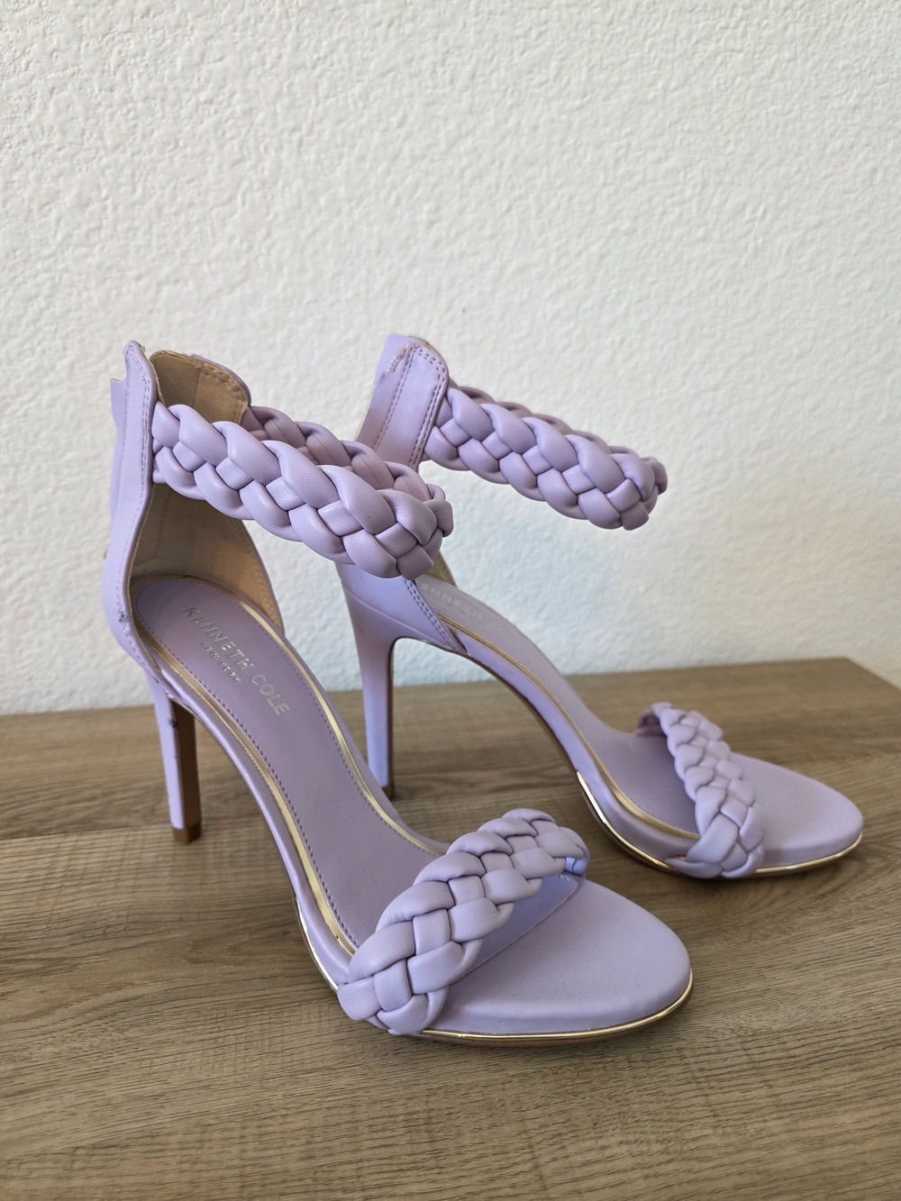 Lavender Braided Strap High Heel Sandals - Kenneth Cole
